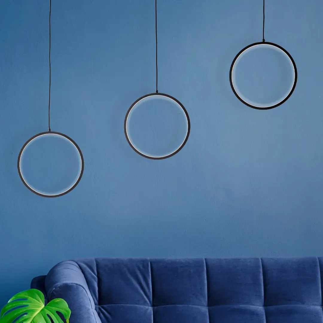Brilliant Chaumont LED Hanglamp 3-vlammig - 24W - Zwart