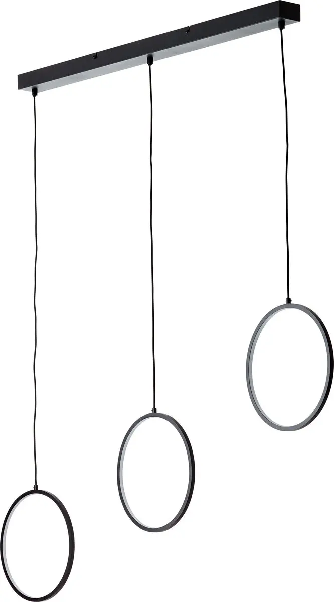 Brilliant Chaumont LED Hanglamp 3-vlammig - 24W - Zwart - afbeelding 6 van 6