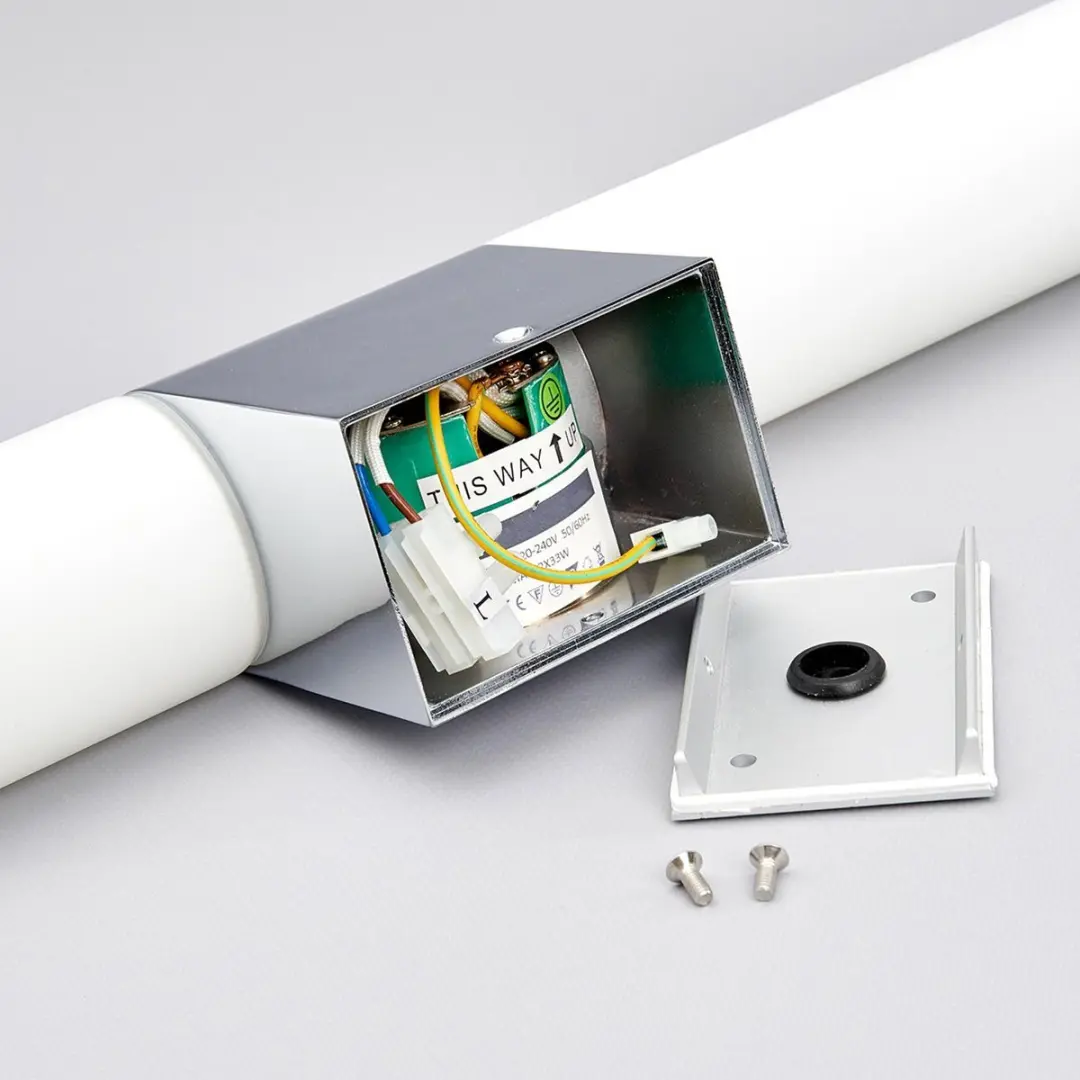 Lindby Wandlamp 2-lichts E14 - Wit gesatineerd/chroom