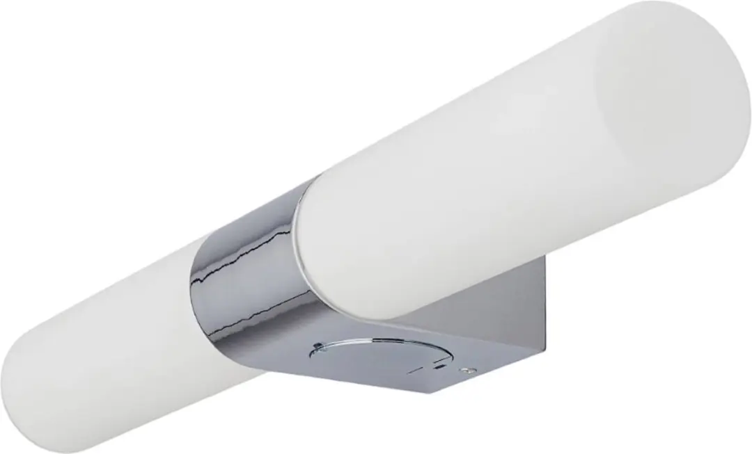 Lindby Wandlamp 2-lichts E14 - Wit gesatineerd/chroom