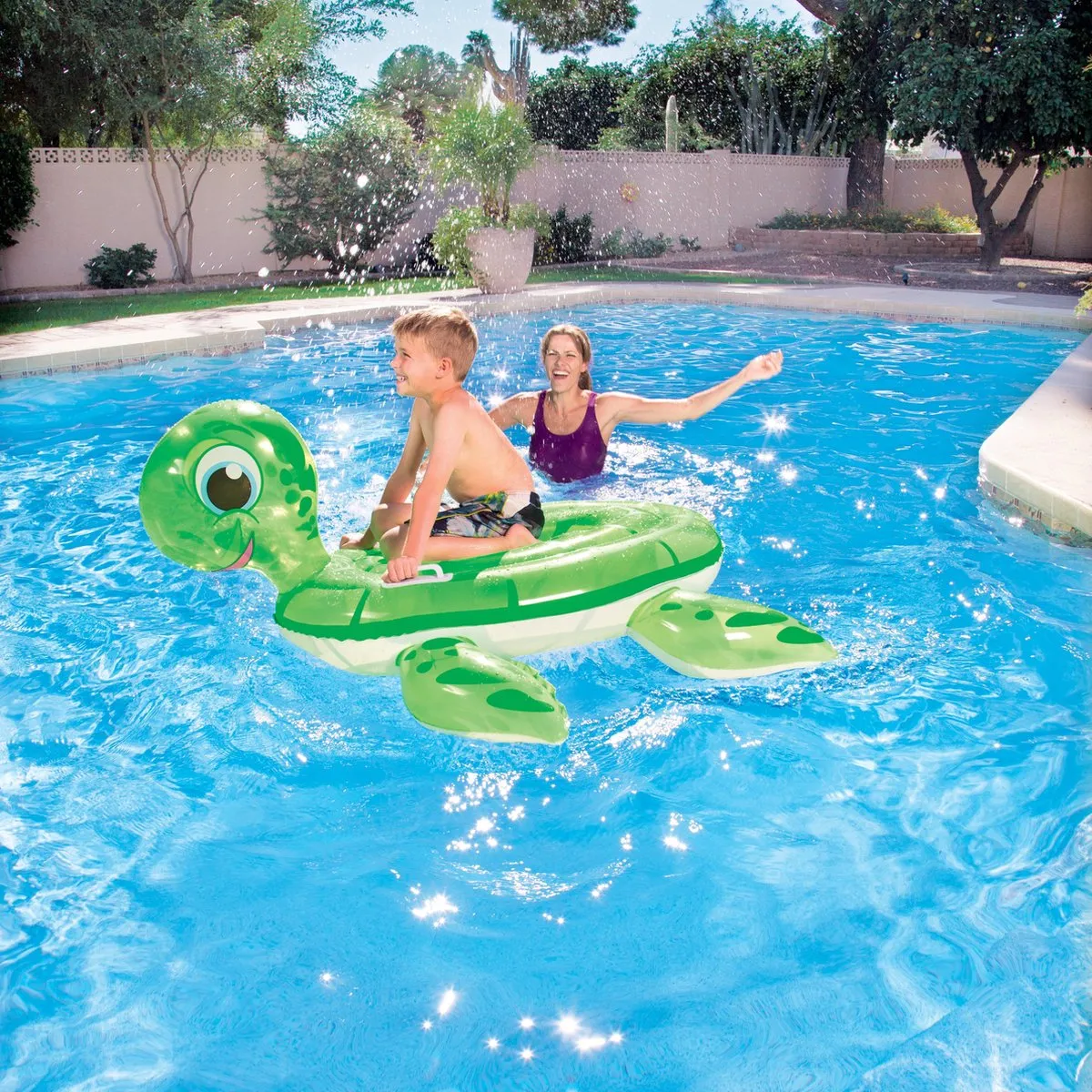 Bestway Opblaasbare Schildpad 140x140cm - Groen/Wit