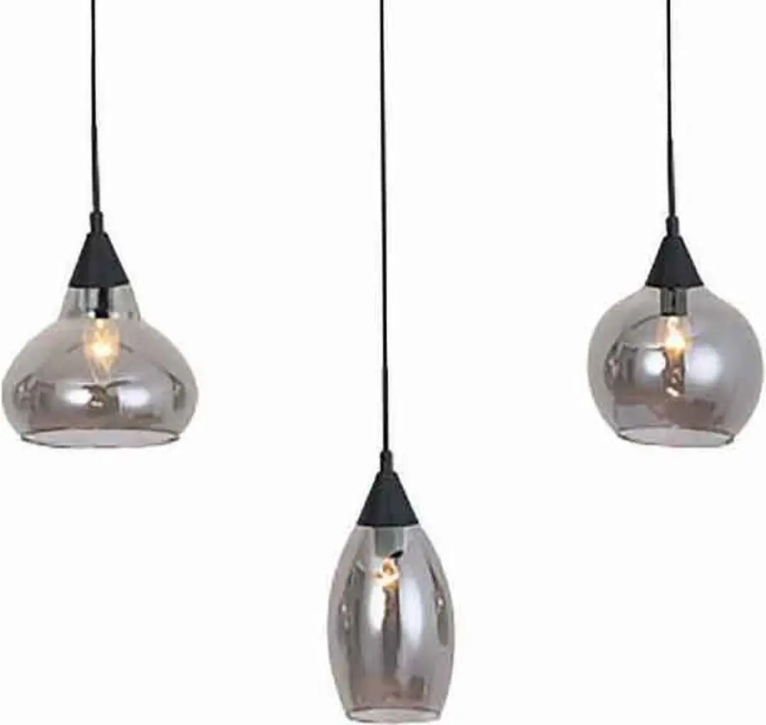 Freelight Macchia 9 Hanglamp - Ø60cm Vide Rookglas Zwart