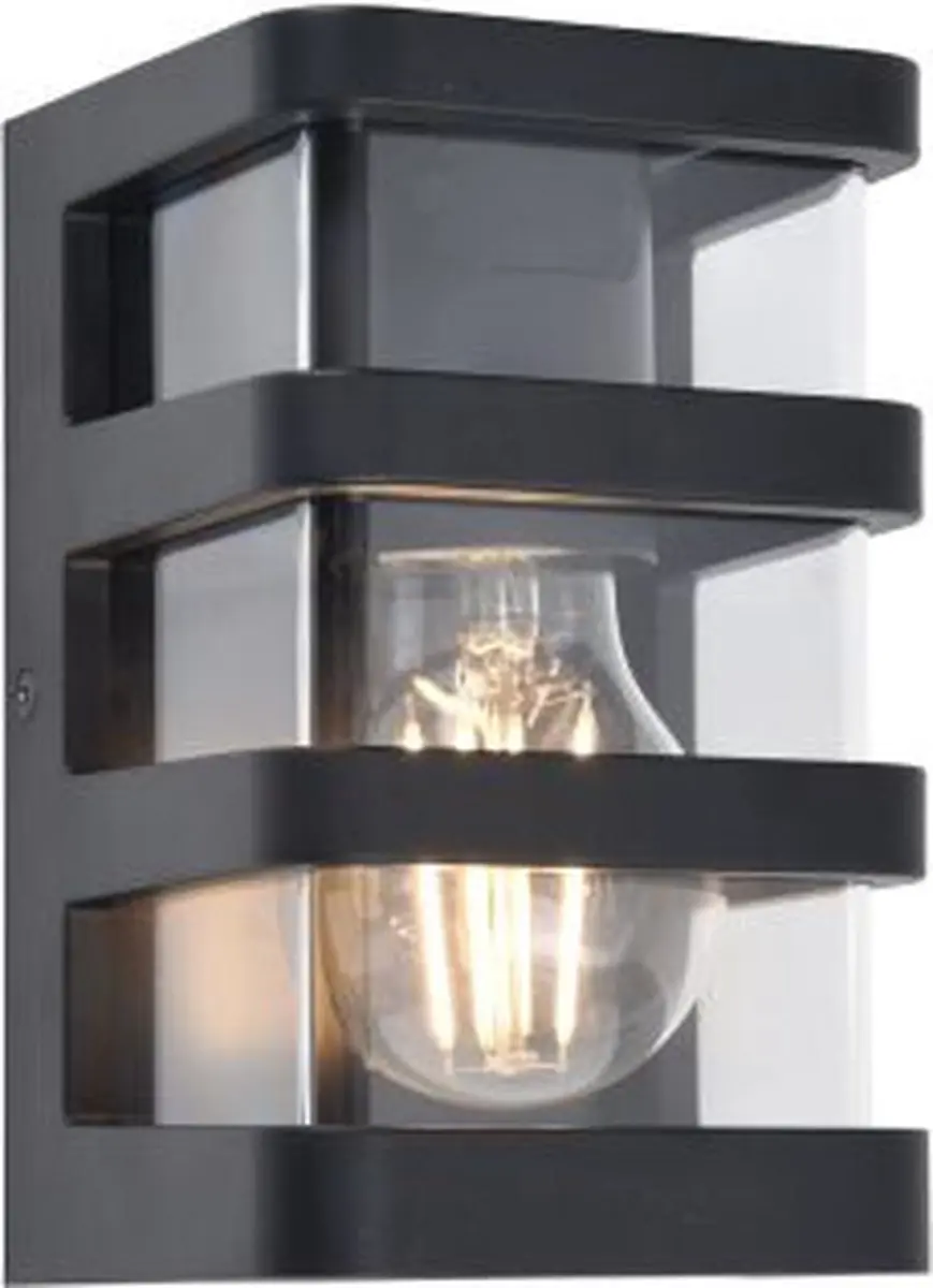 LUTEC Dalton Wandlamp E27 Mat Zwart