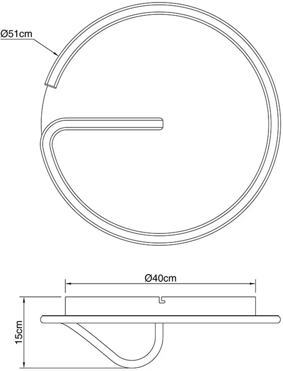 Globo LED Plafondlamp 50W 2400lm - Zwart - Dimbare CCT