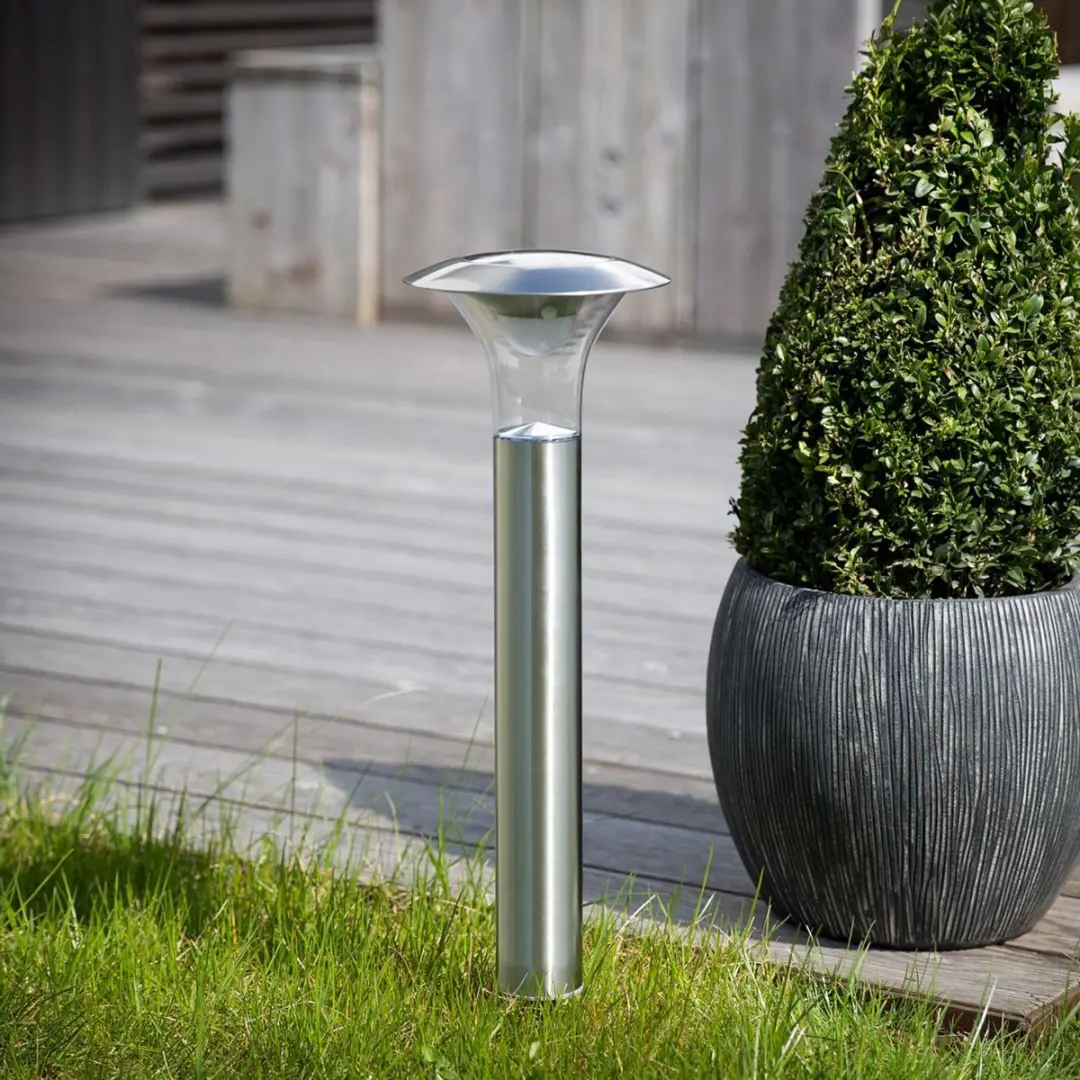 Lindby Solar Buitenverlichting Roestvrij Staal 66cm - 0.5W