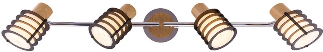 Globo Plafondspot Zwenkbaar 4xE14 - 70cm - Zilver - afbeelding 6 van 6