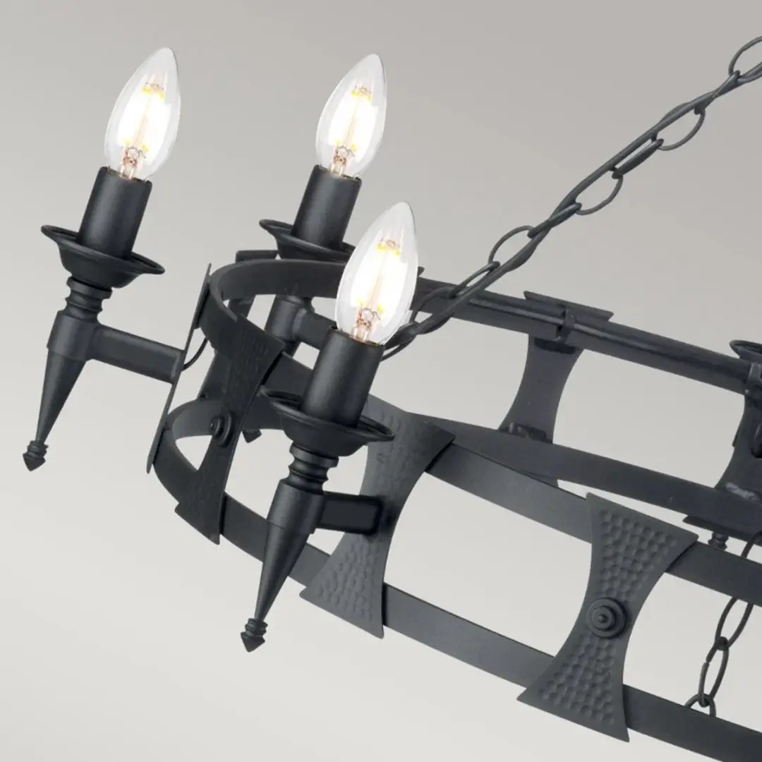 Elstead LED Kroonluchter 8x E14 60W - Dimbaar