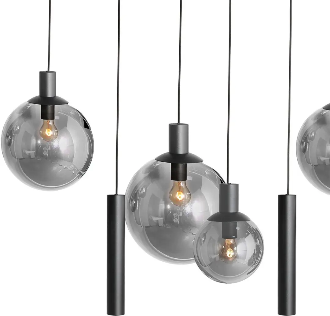 Steinhauer Hanglamp Bollique New 3798ZW - 9 Lichts - Zwart