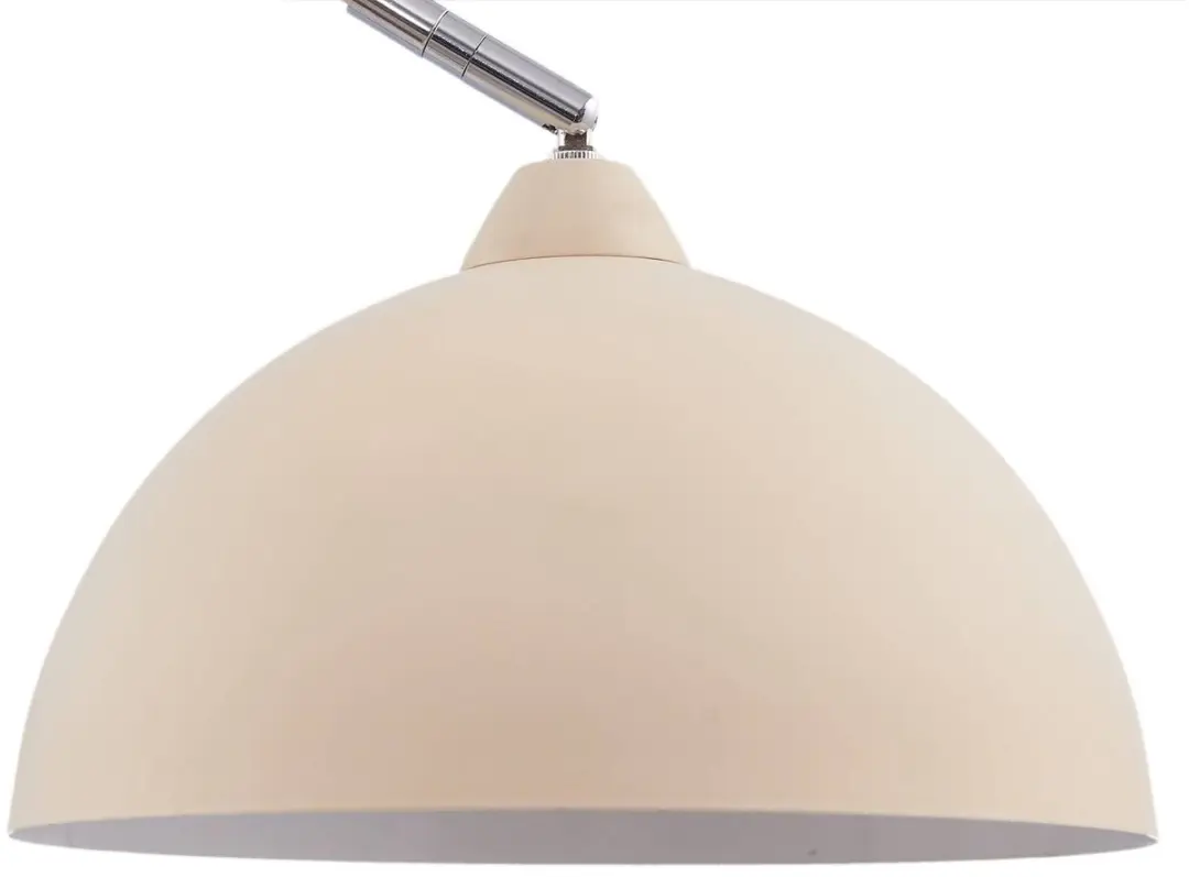 Lindby Vloerlamp IJzer Marmer 180cm - E27 - Beige/Wit