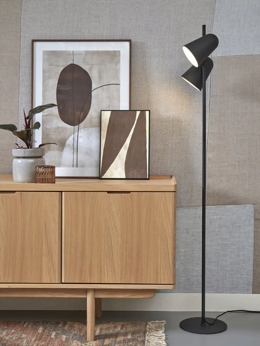 it's about RoMi Salamanca Vloerlamp - 2x25W - Zwart