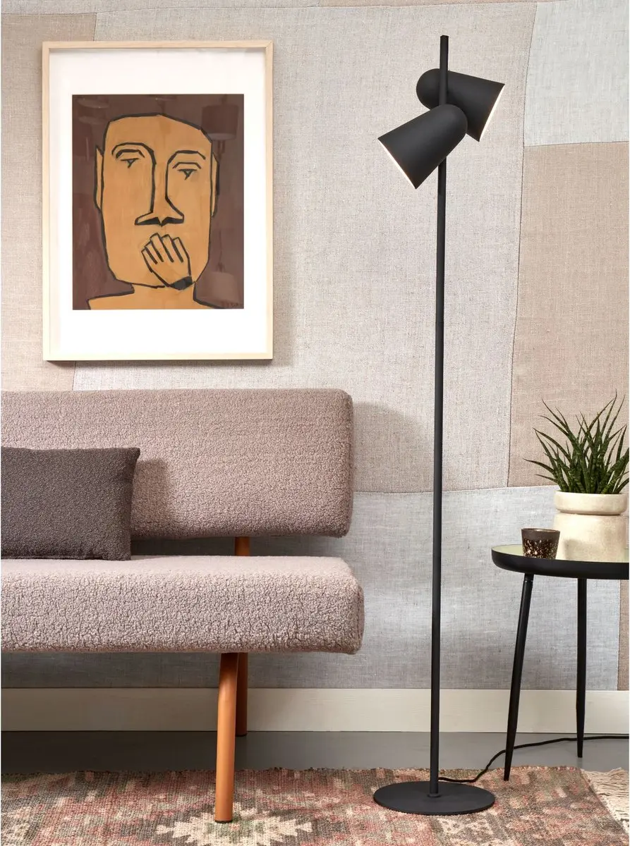 it's about RoMi Salamanca Vloerlamp - 2x25W - Zwart - afbeelding 6 van 6