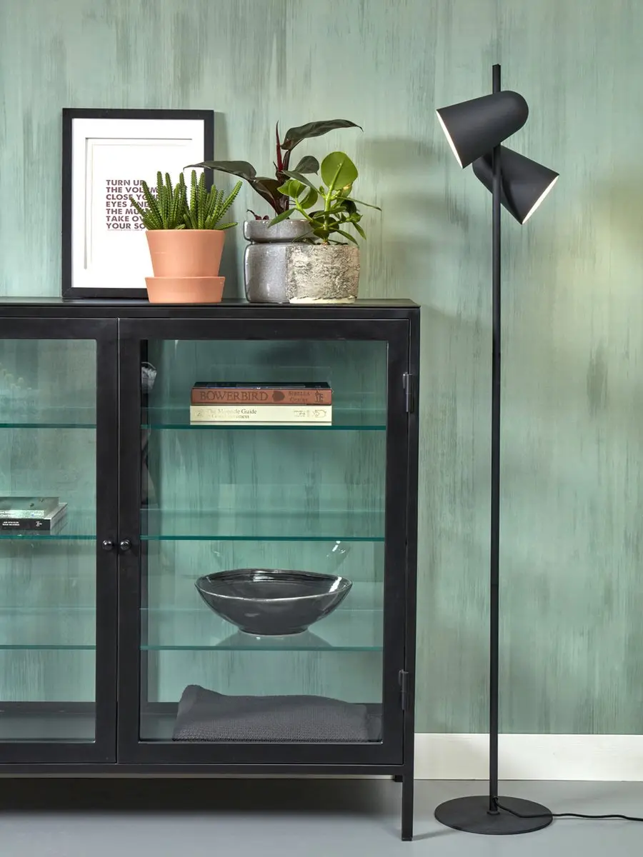 it's about RoMi Salamanca Vloerlamp - 2x25W - Zwart
