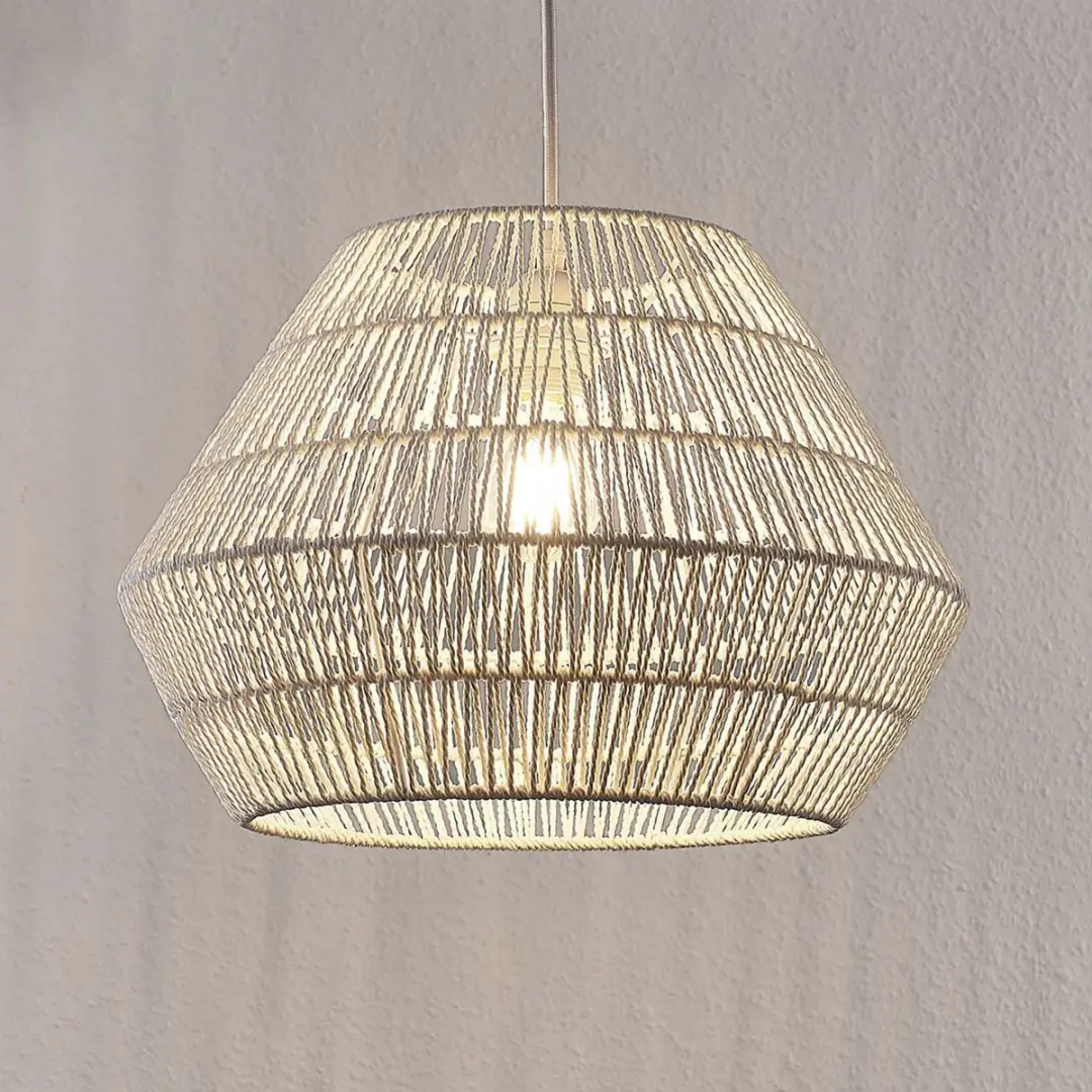Lindby Hanglamp 1 Licht Papier Metaal E27 Wit