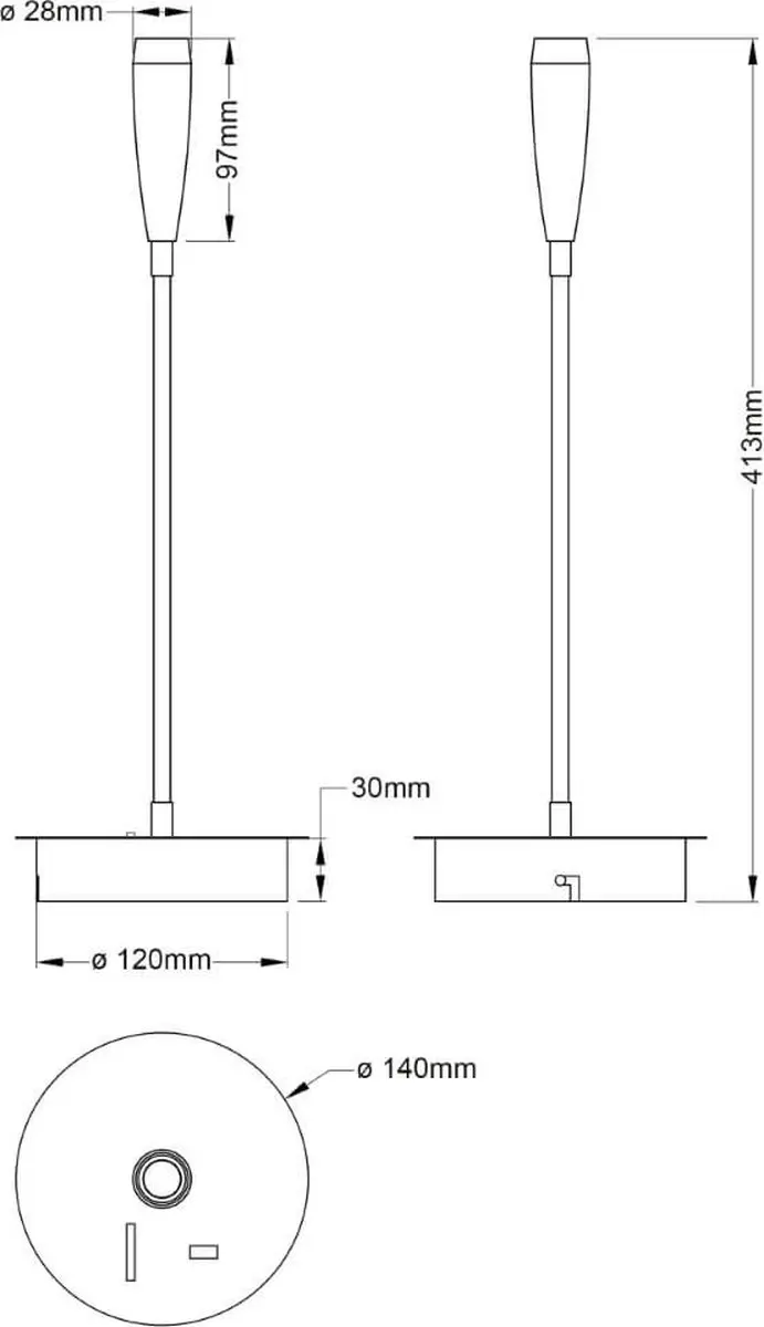 Brilliant Jutta LED Wandlamp 4.1W - Zwart
