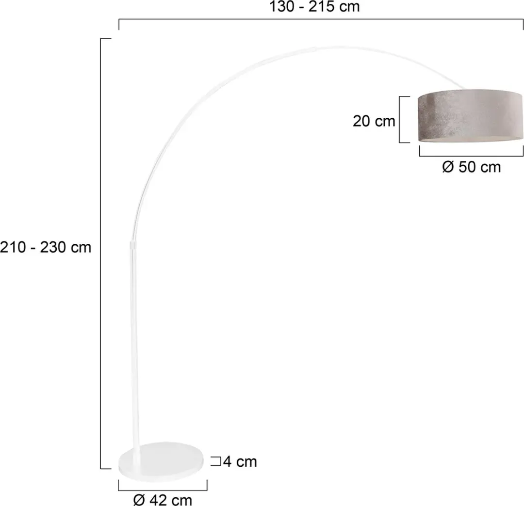 Steinhauer Sparkled Light 7172W Vloerlamp - Wit - 40W