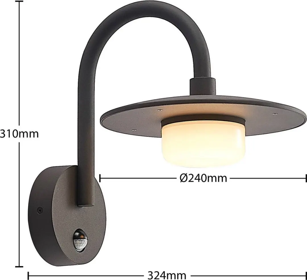 Lucande Wandlamp Buiten 1 Lichtpunt GX53 Antraciet