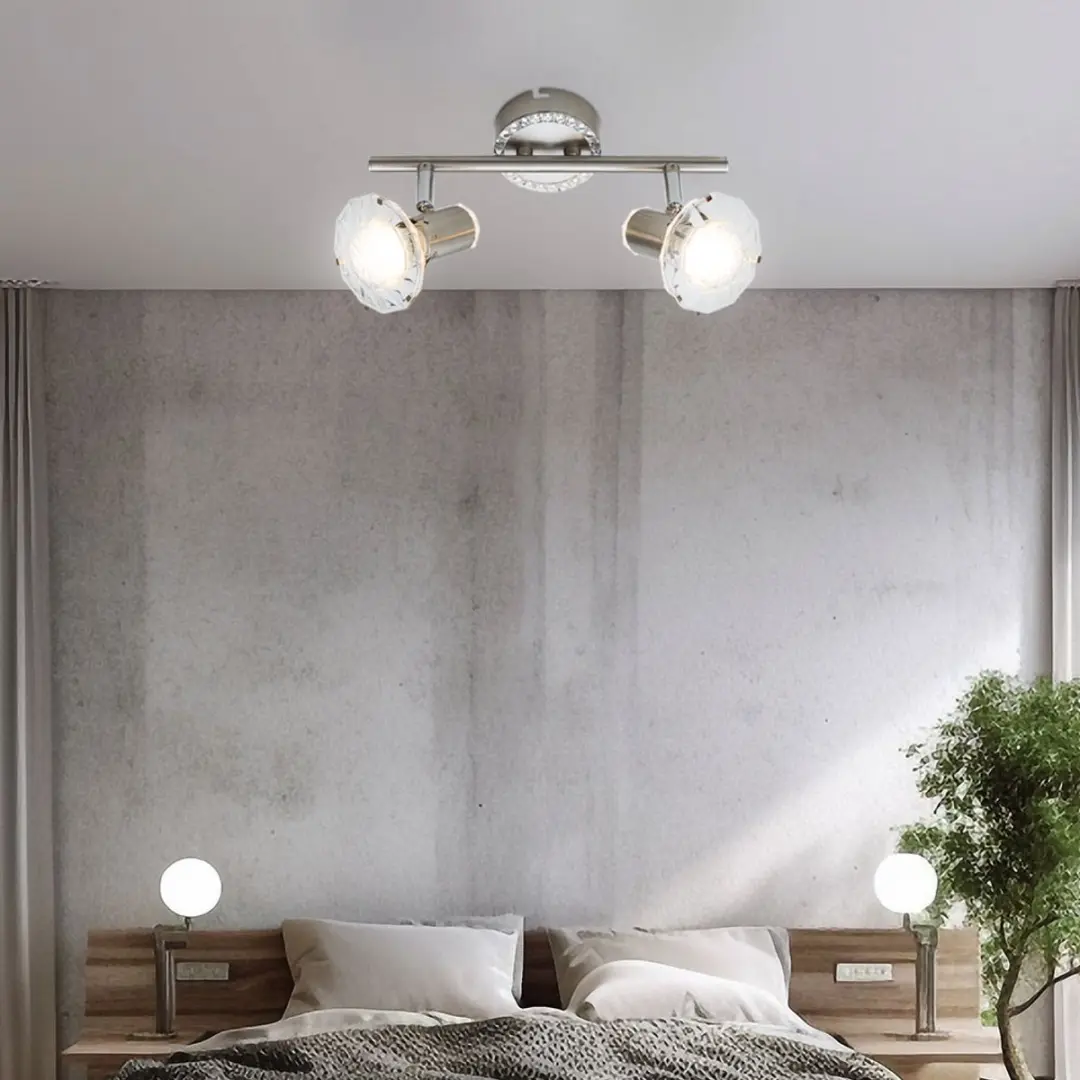 Globo LED Plafondspot 2-lichts 26cm - Zilver