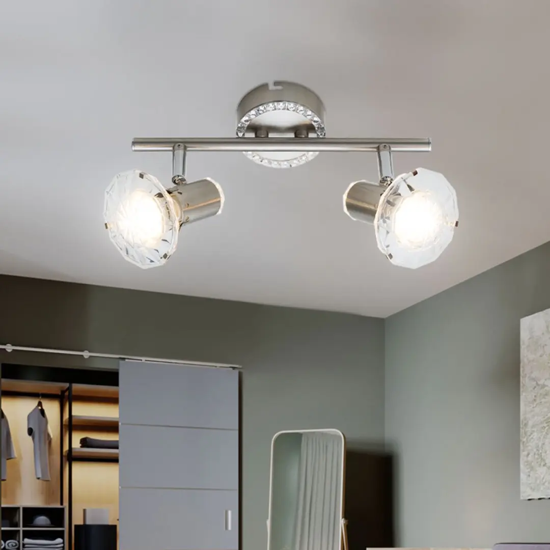 Globo LED Plafondspot 2-lichts 26cm - Zilver