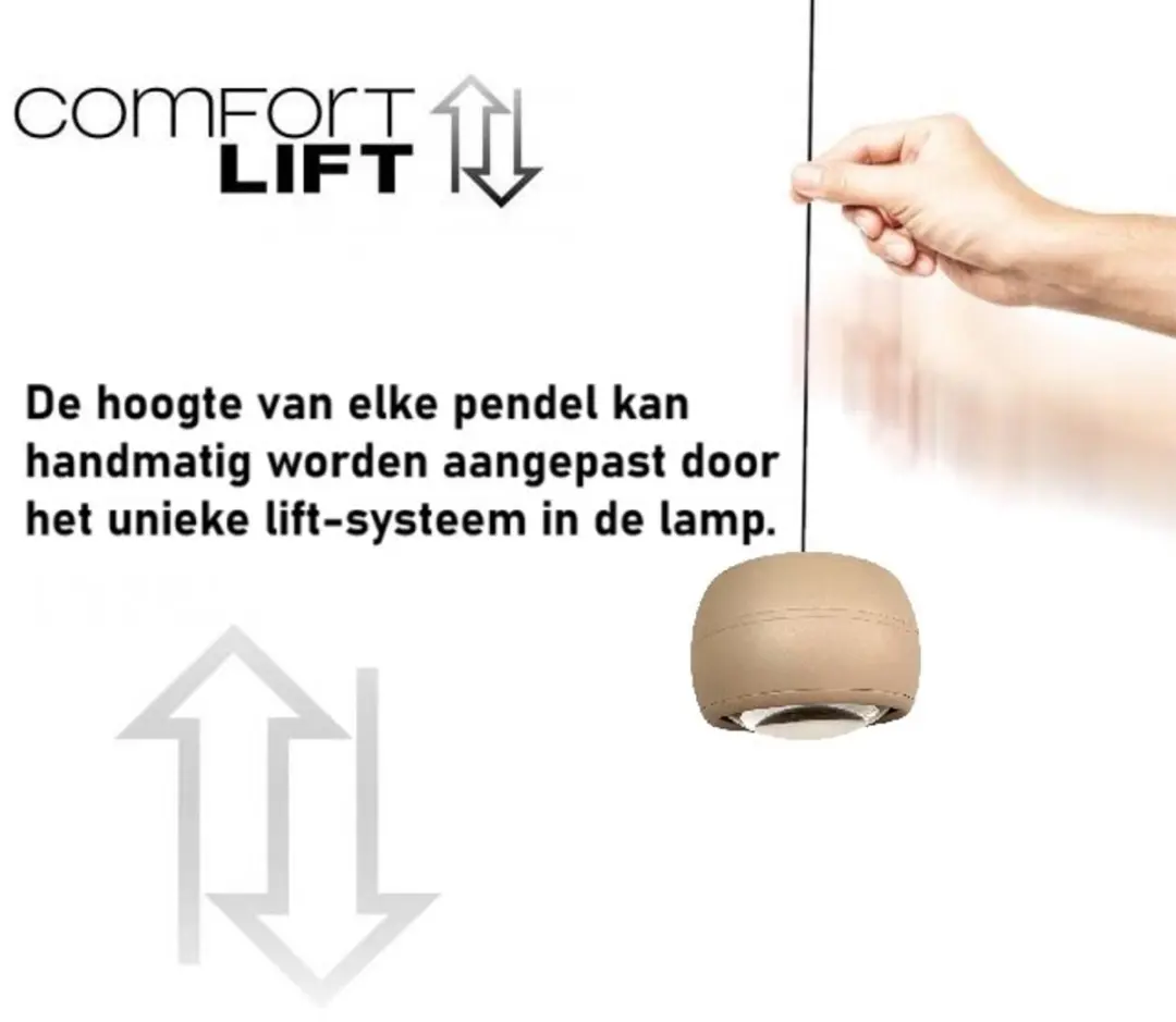 Freelight Cosmo 3 Hanglamp 90cm - Beige