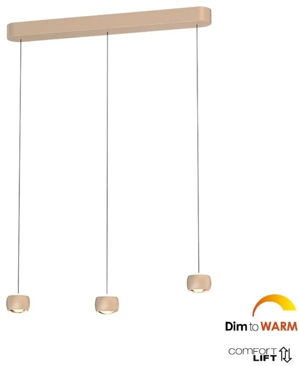 Freelight Cosmo 3 Hanglamp 90cm - Beige