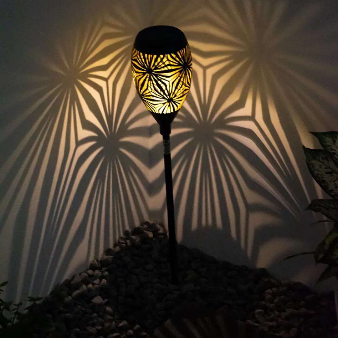 Globo Solarlamp Terraslamp 1x LED Warm Wit - Zwart