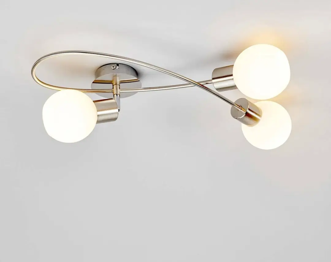 Lindby Plafondlamp 3-Lichts Metaal Glas