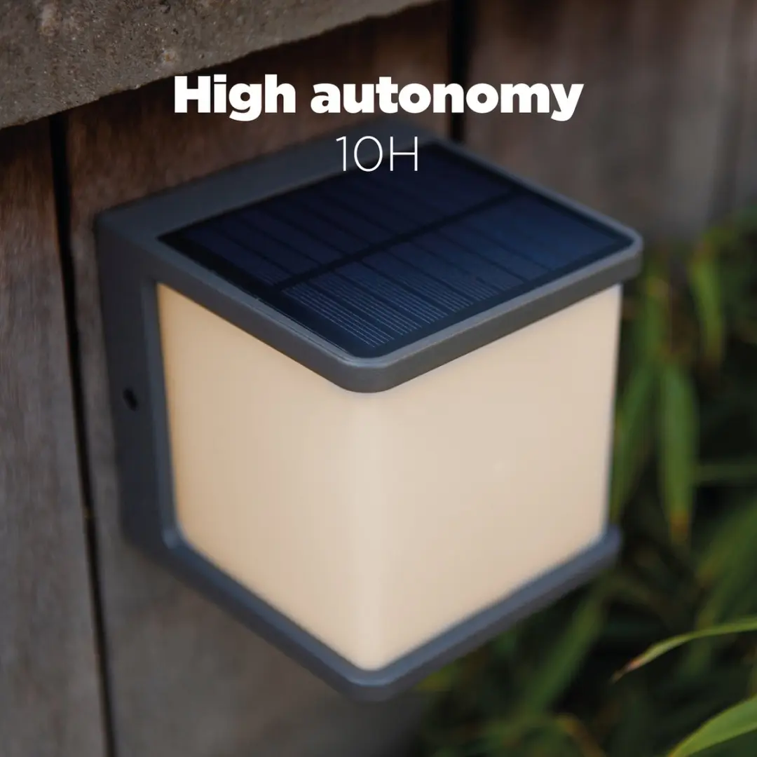 Lutec Doblo LED Wandlamp Solar - 500 Lm 4000K - PIR Sensor - IP54