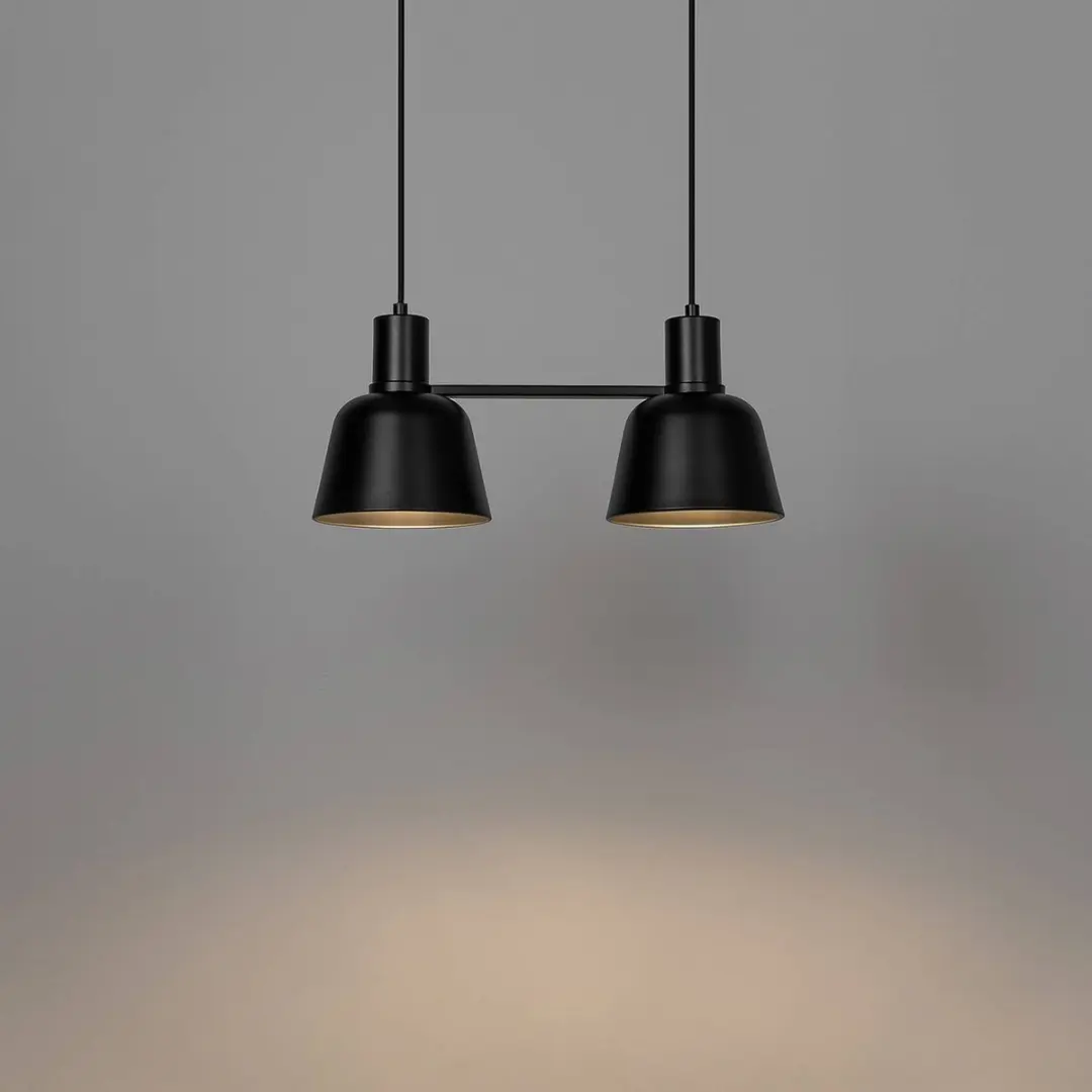 Lucande Hanglamp 2-lichts E27 - Mat zwart