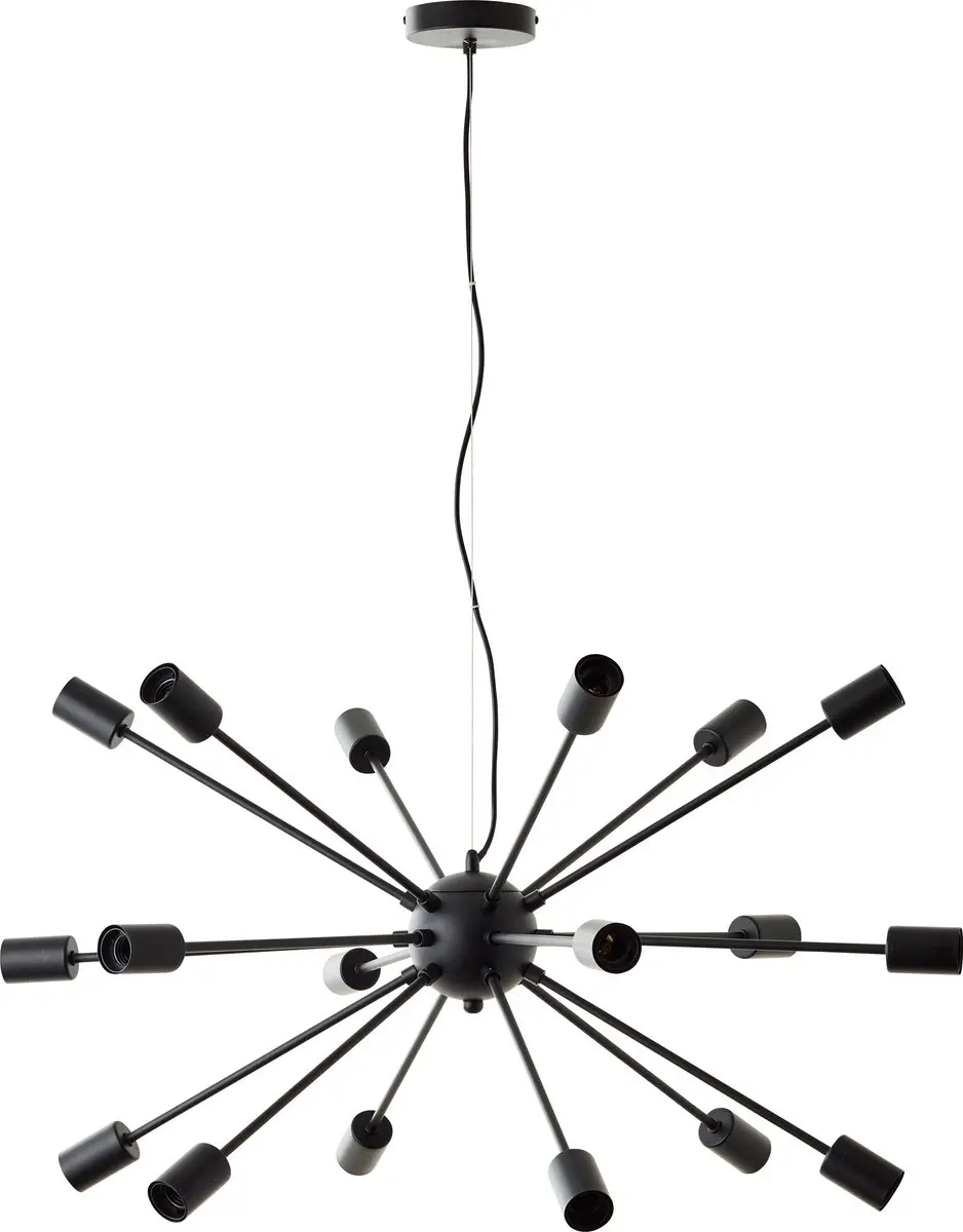 Brilliant Dree Hanglamp 90cm - 18x E27 - Mat Zwart
