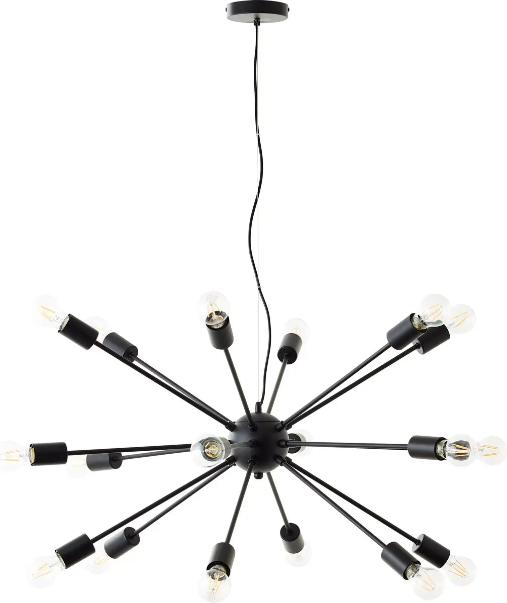 Brilliant Dree Hanglamp 90cm - 18x E27 - Mat Zwart