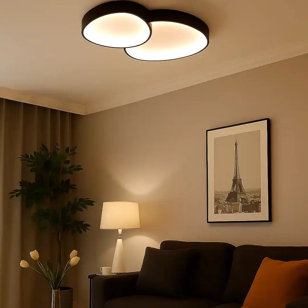 Freelight Organico Plafondlamp 58cm - 2 Lichtpunten - Zwart