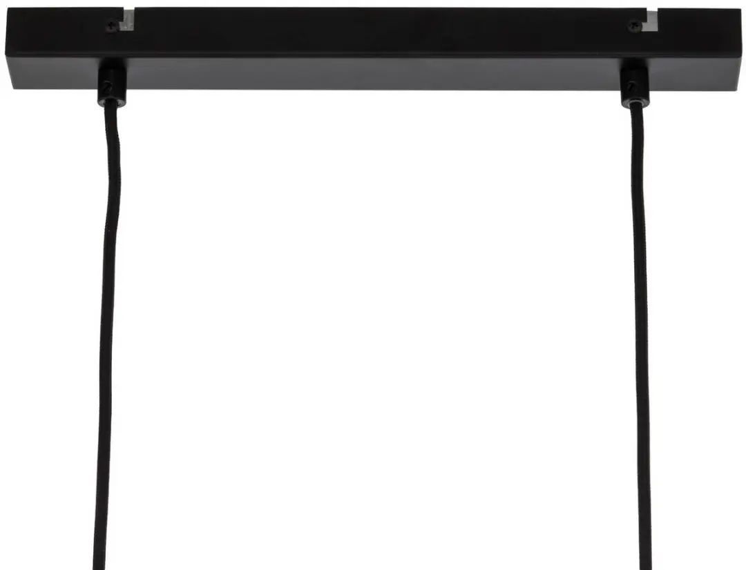 Lindby Hanglamp 4-lichts Glas/Hout/Staal - 15W E27 - Rookgrijs/Licht eiken/Zwart