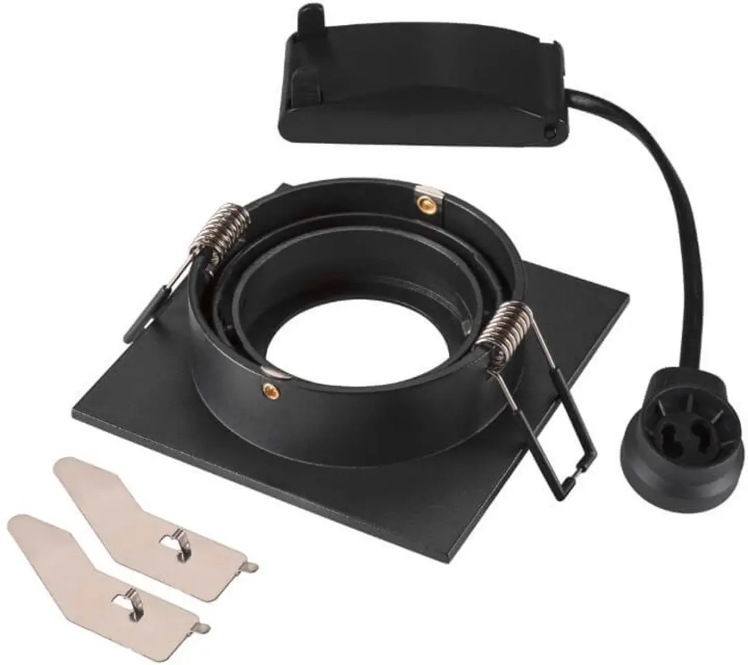 SLV New Tria 75 Spot Vierkant Zwart GU10 - Ø75mm Zaagmaat