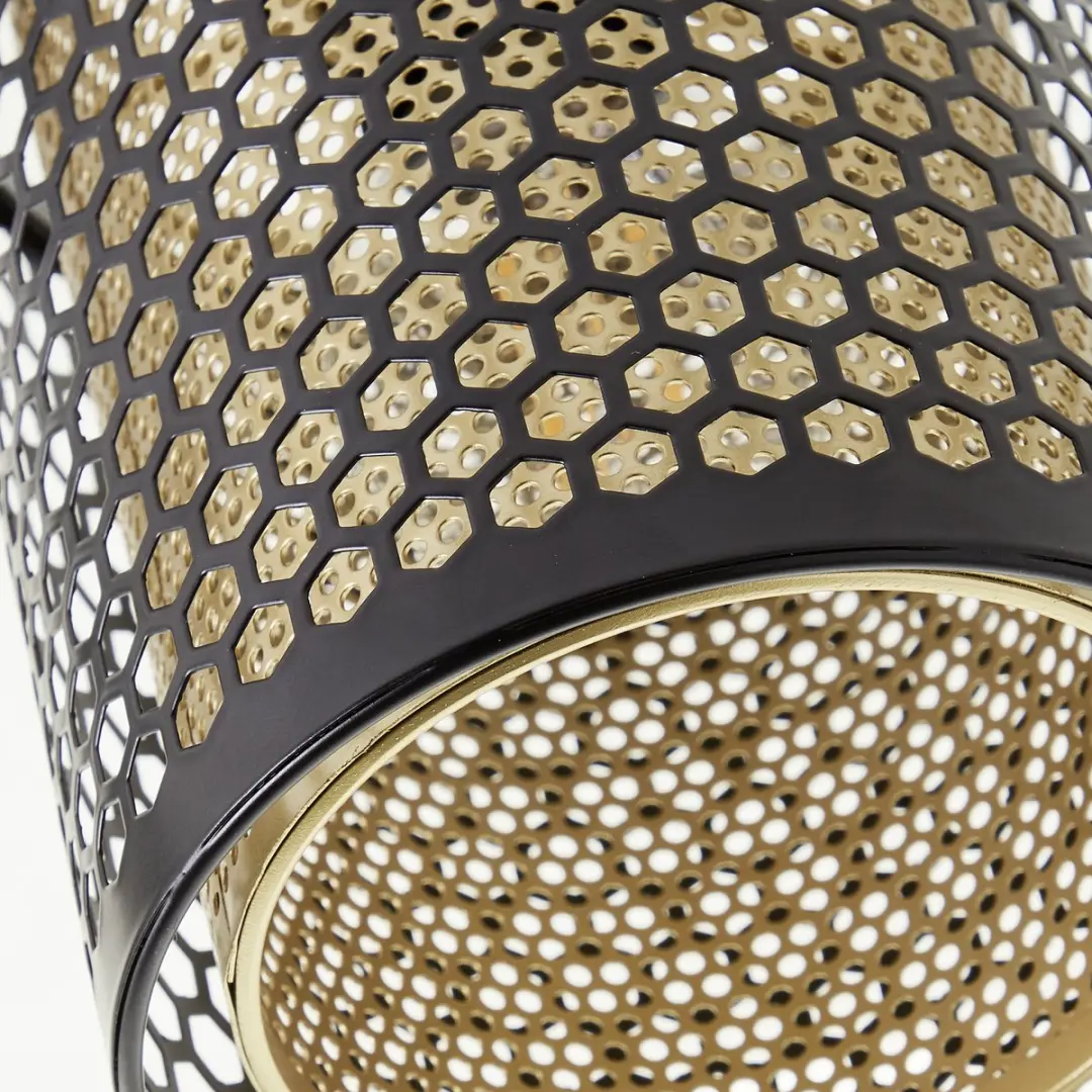 Brilliant Cheval Spotbalk 2-vlammig 2x D45/E14 28W - Zwart/Goud - afbeelding 6 van 6