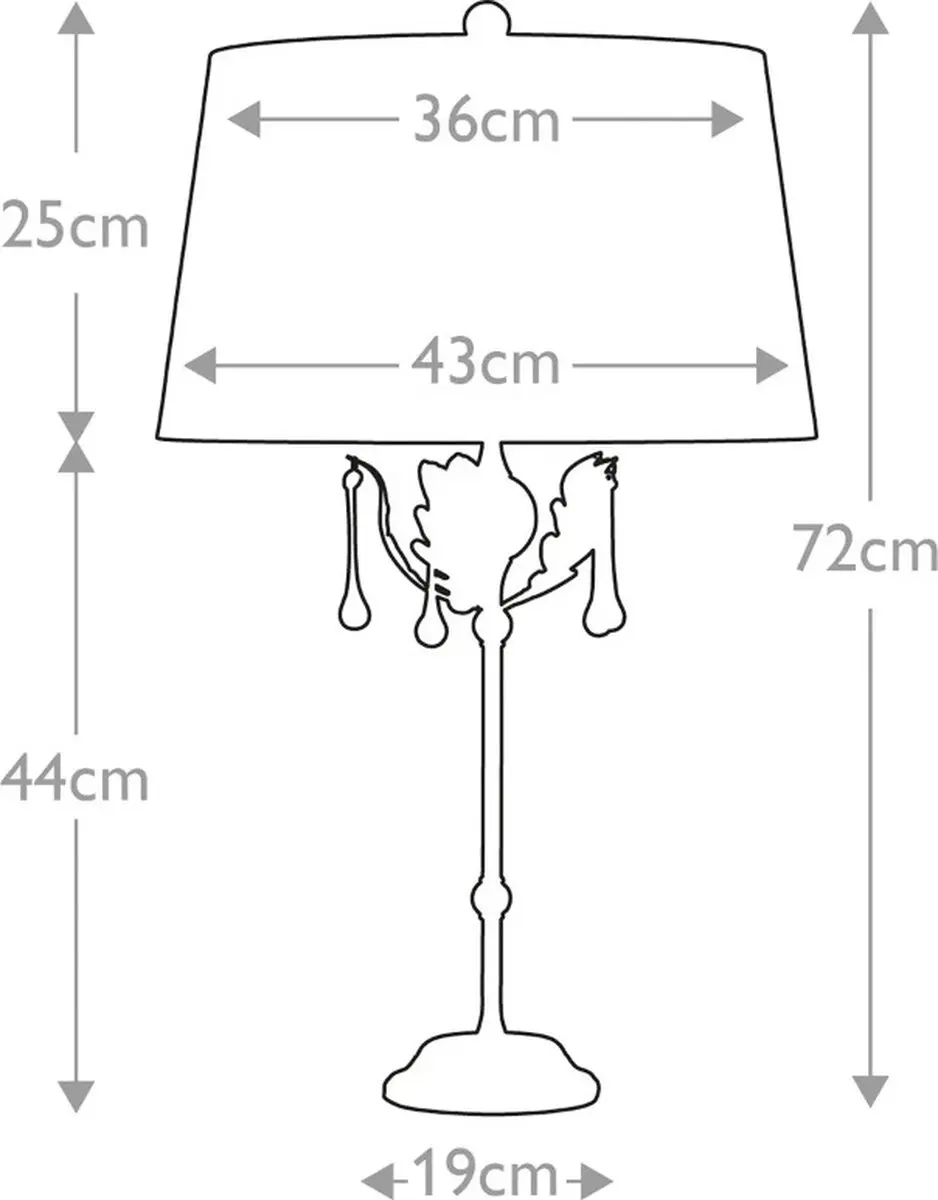Elstead Amarilli LED Tafellamp - 60W - Ø43cm - Brons met goudpatina