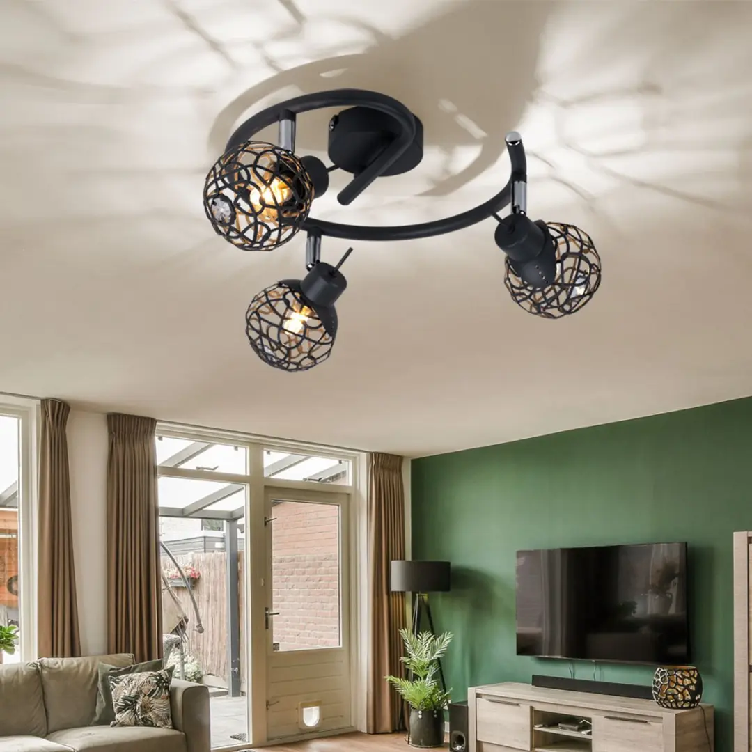 Globo Plafondlamp Spotrondell - 3x G9 - Ø25cm - Grijs