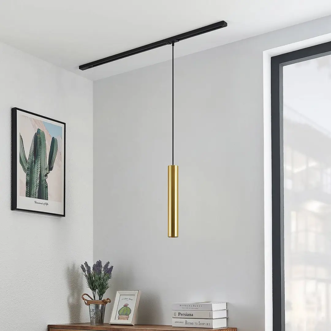 Lindby 1-fase Railverlichting 1 Lichtpunt GU10 - Zwart/Goud