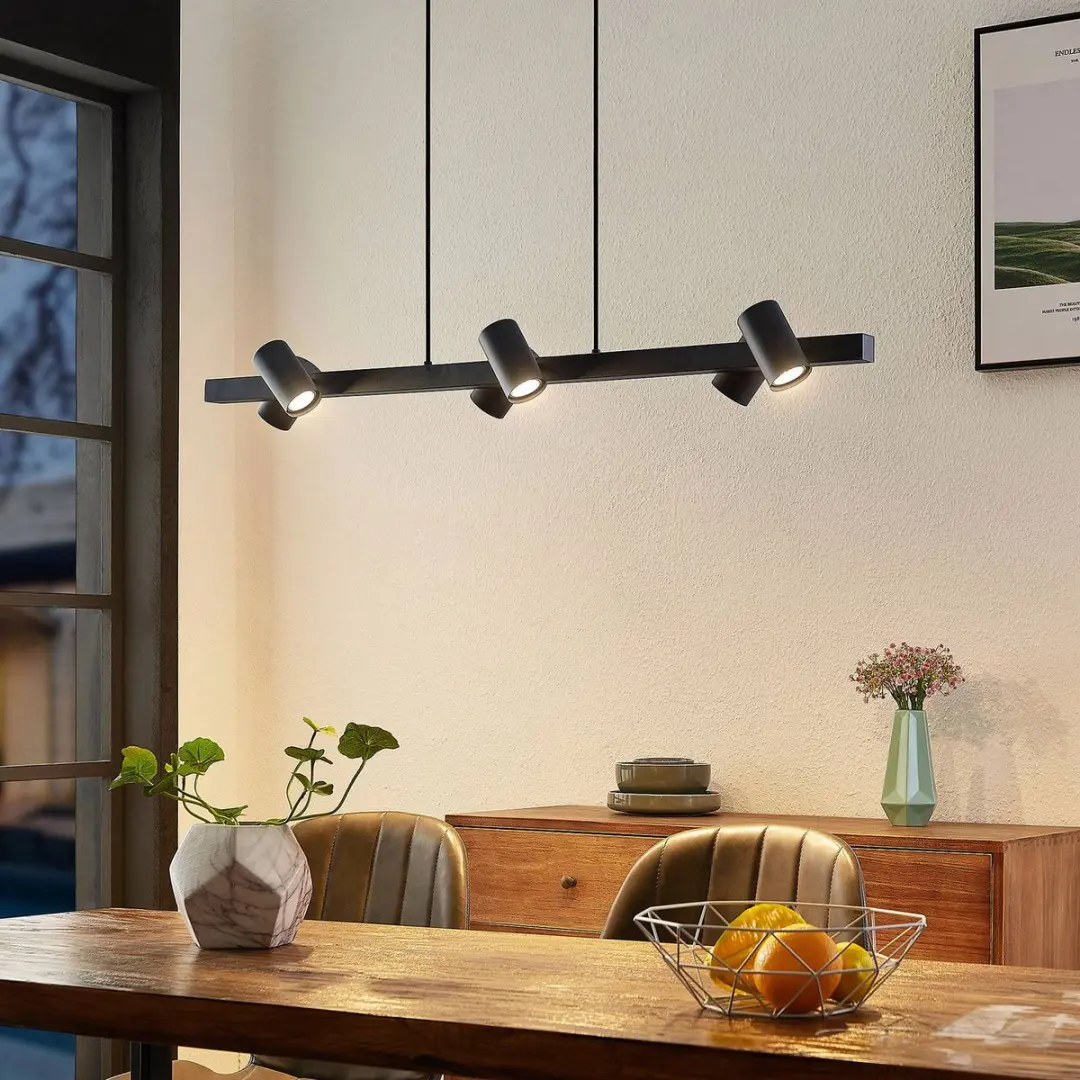 Lindby Hanglamp 6-Lichts GU10 - Zwart