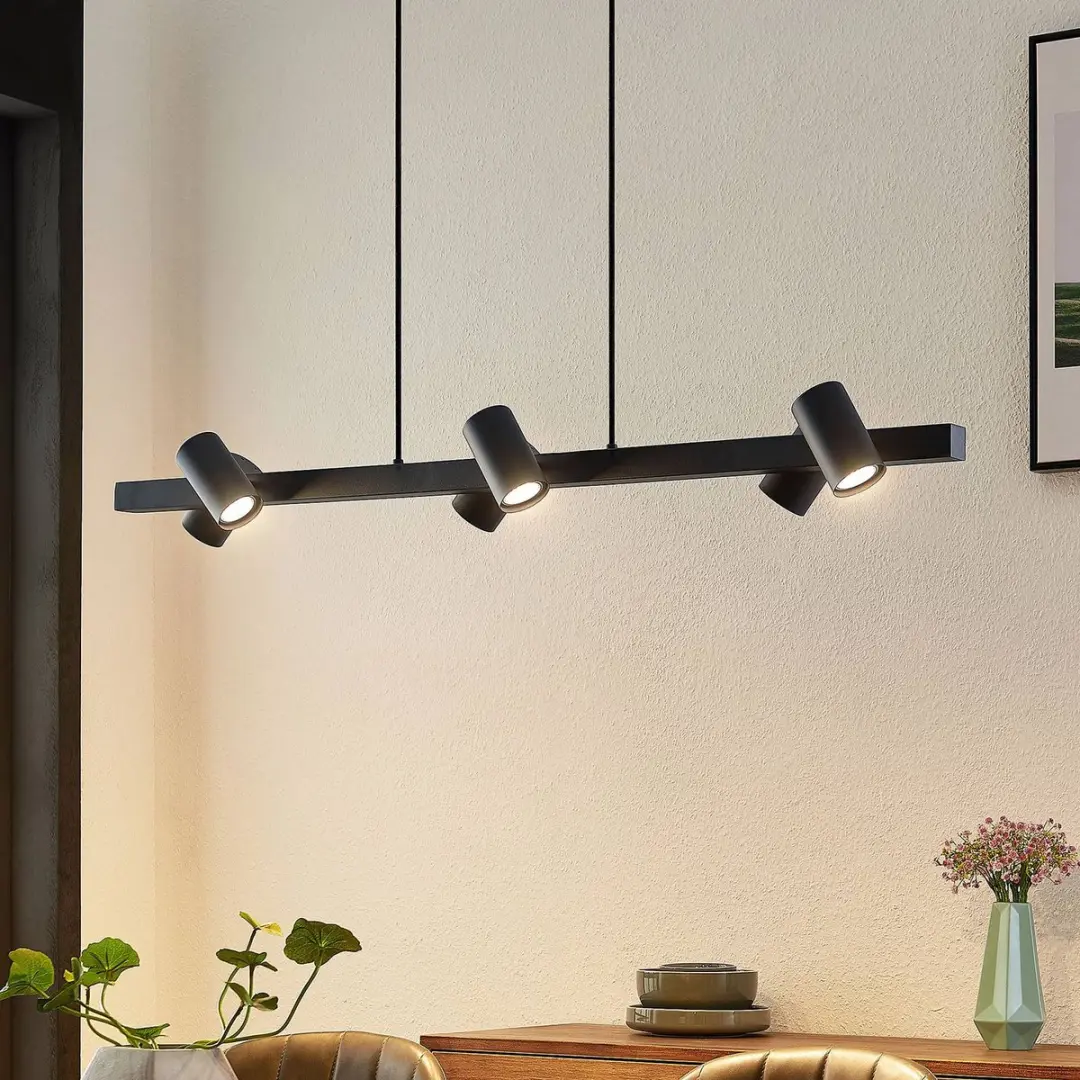 Lindby Hanglamp 6-Lichts GU10 - Zwart