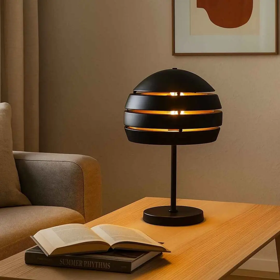 Freelight Djarin Tafellamp - 28cm - Zwart/Goud