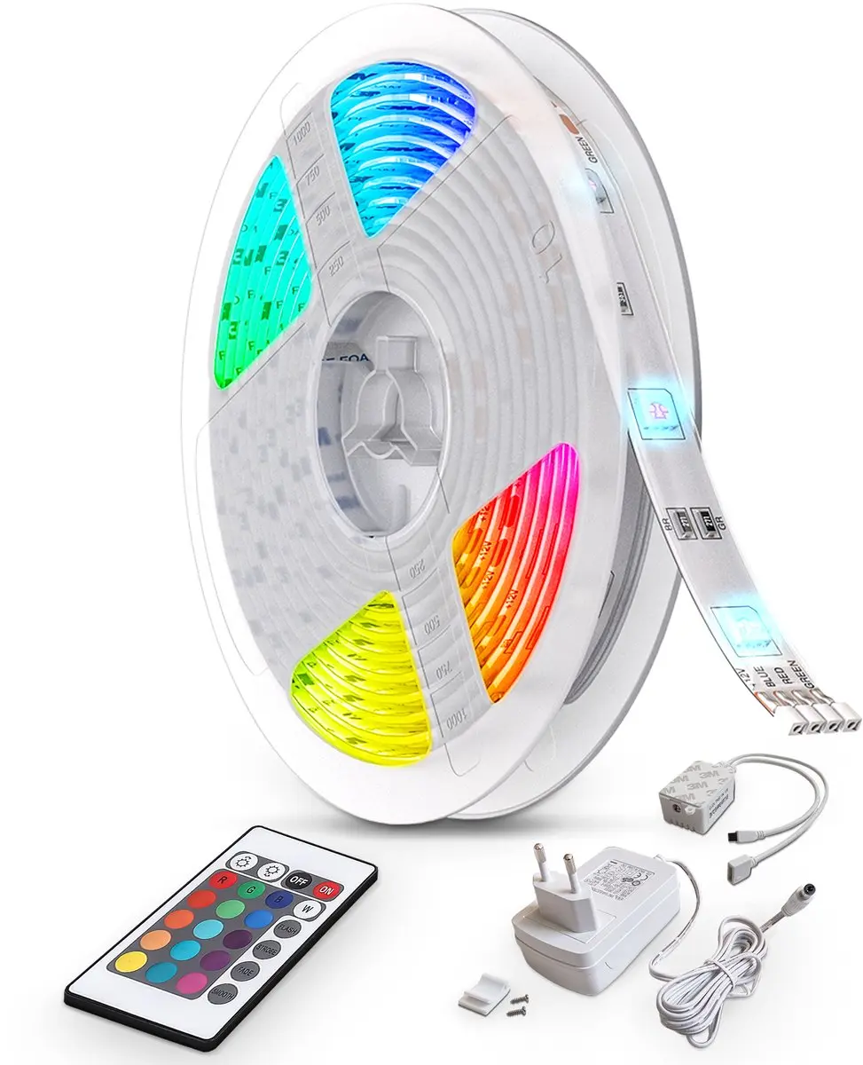 Briloner LED Strip 10m RGB - Wit licht - met afstandsbediening
