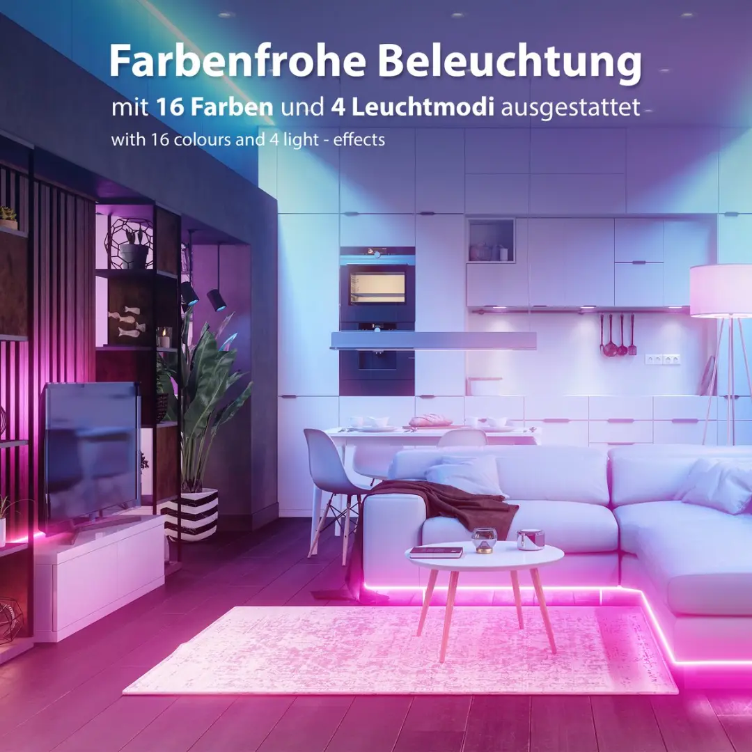 Briloner LED Strip 10m RGB - Wit licht - met afstandsbediening