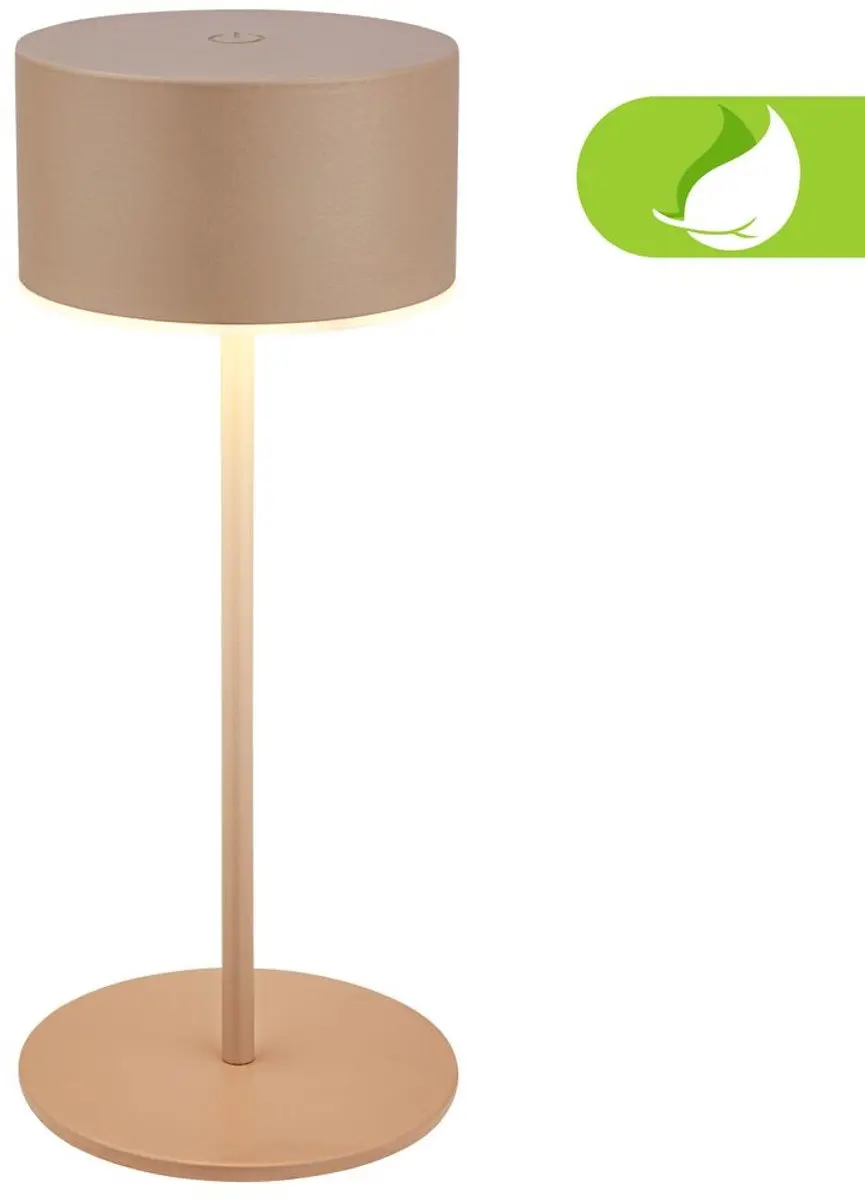 Briloner Kira Oplaadbare Tafellamp - Beige Ø7.5x19cm
