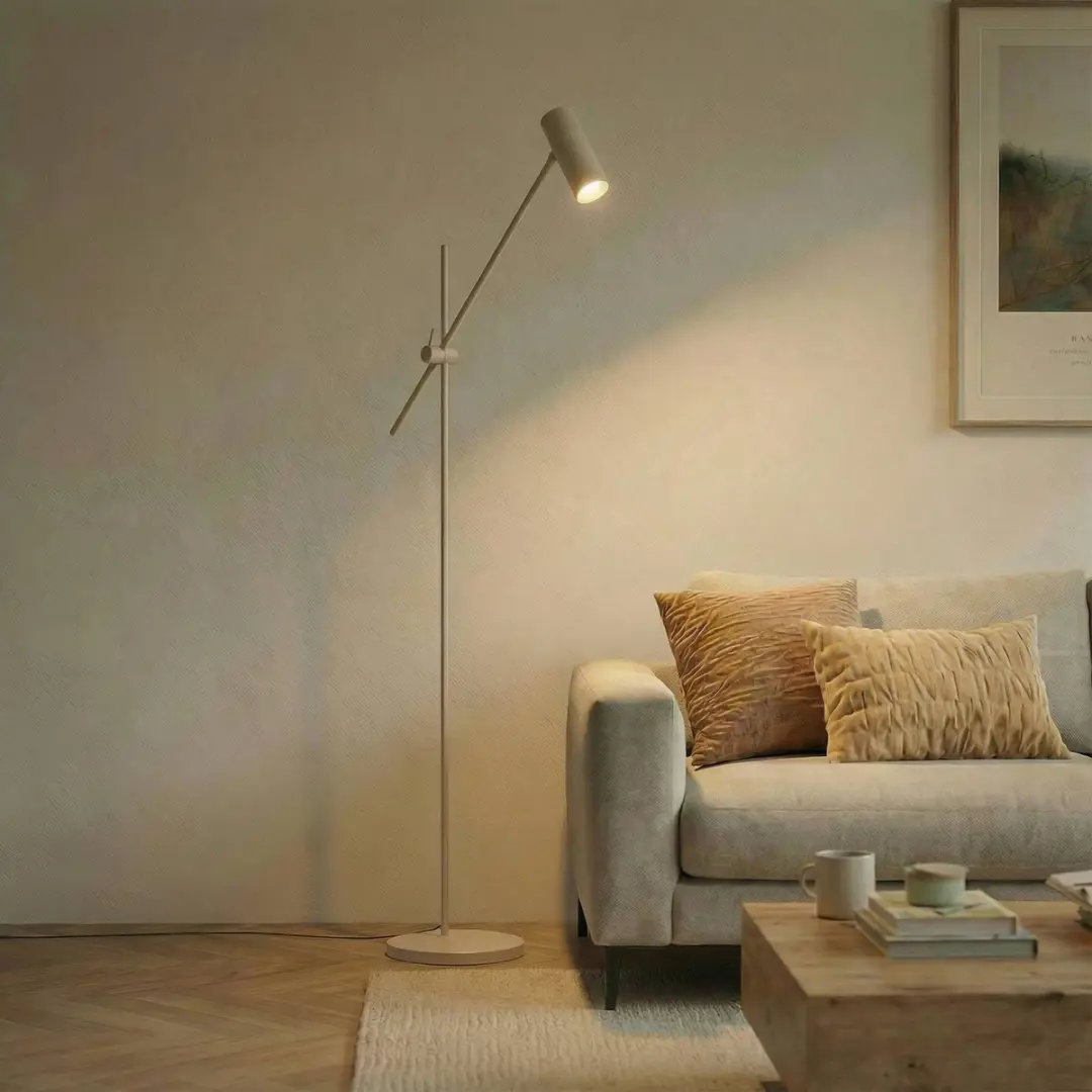 Lindby Vloerlamp 1 Lichtpunt GU10 152cm - Beige