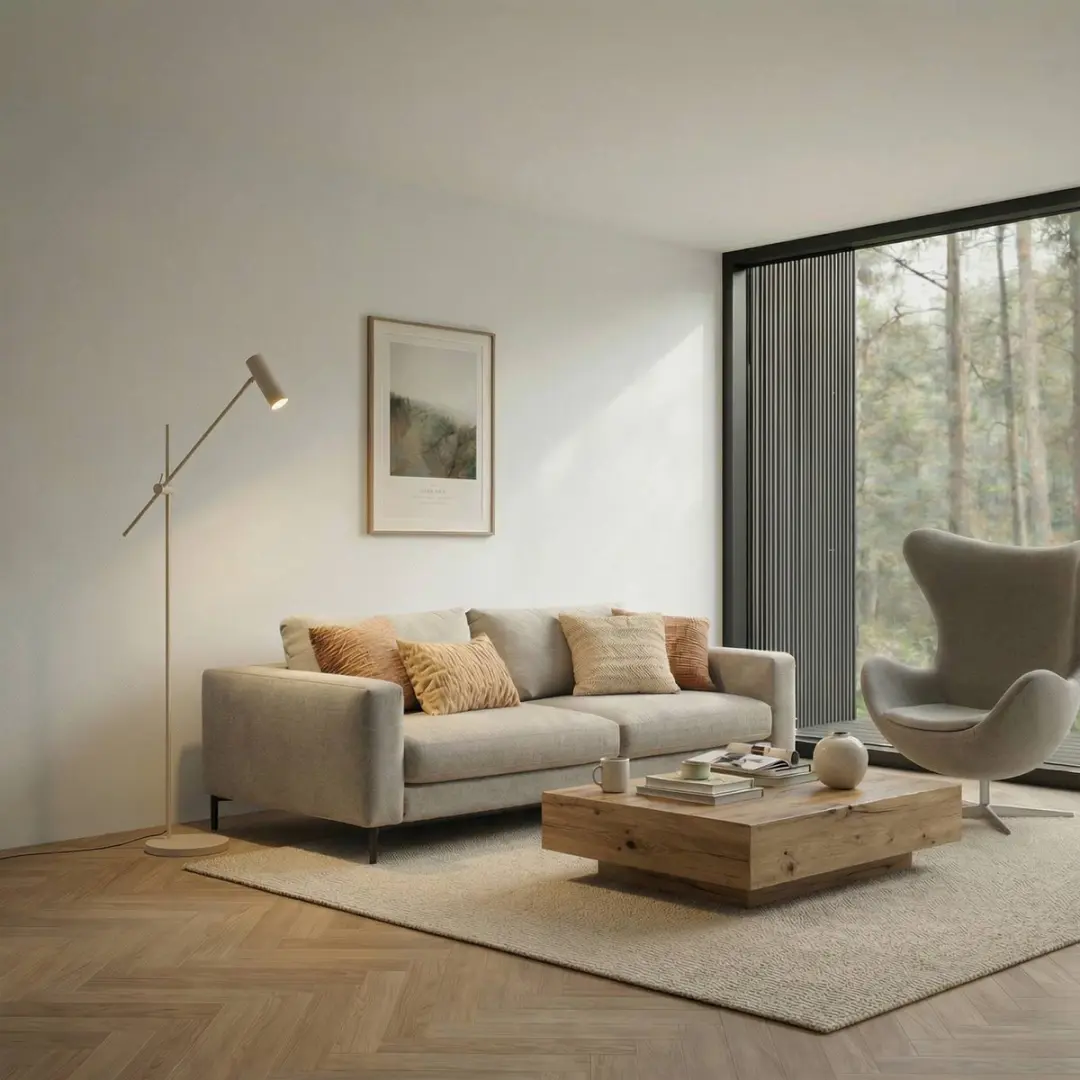 Lindby Vloerlamp 1 Lichtpunt GU10 152cm - Beige