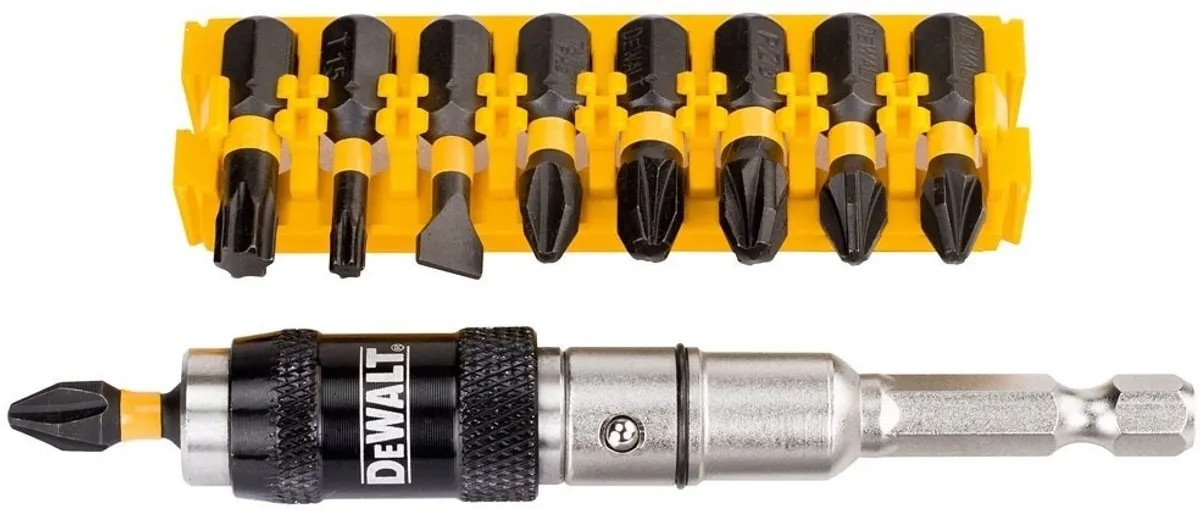 DeWalt DT70518T Impact Torsion Schroefbitset 10-delig - Zwenkbare bit tip houder