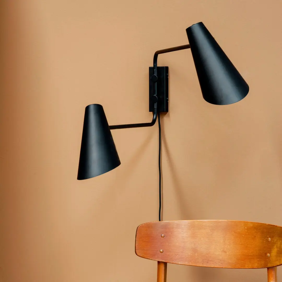 Dyberg Larsen Wandlamp H46cm - 5W - Zwart