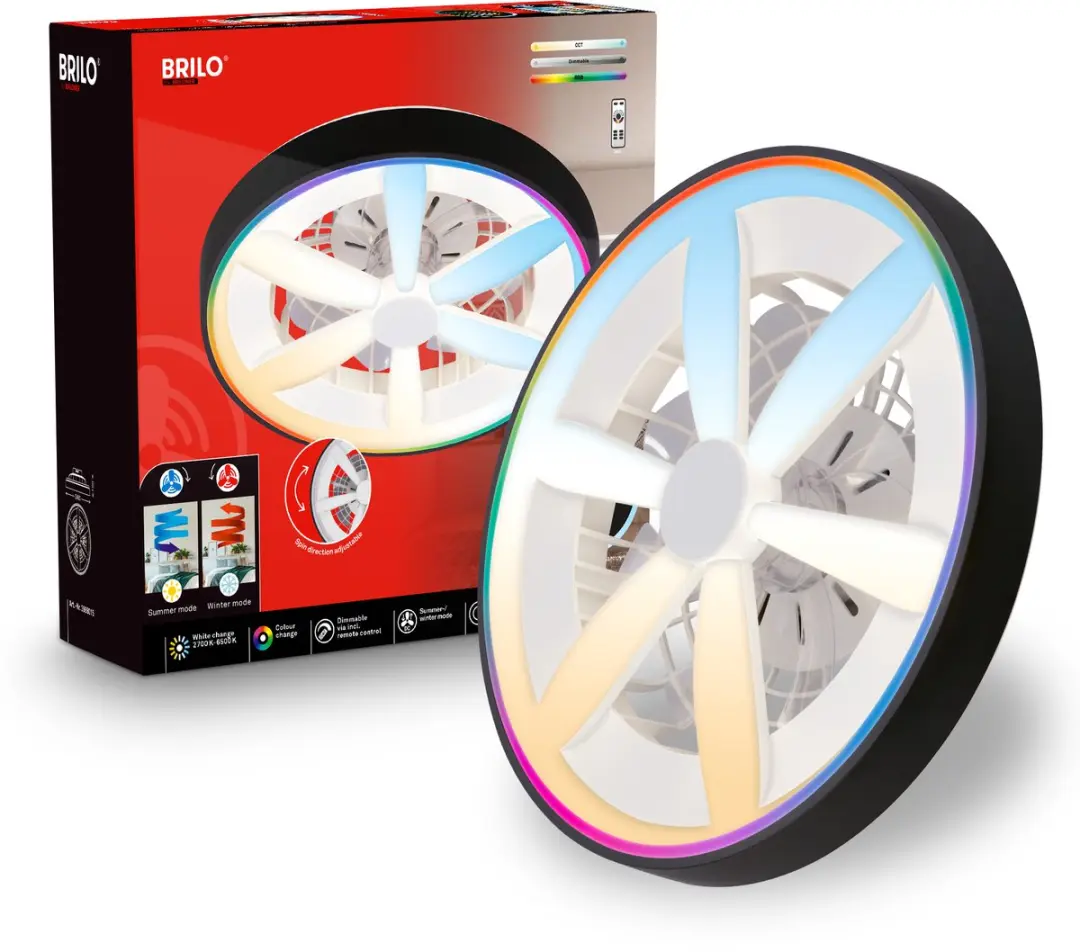 Briloner Air Plafondventilator RGB