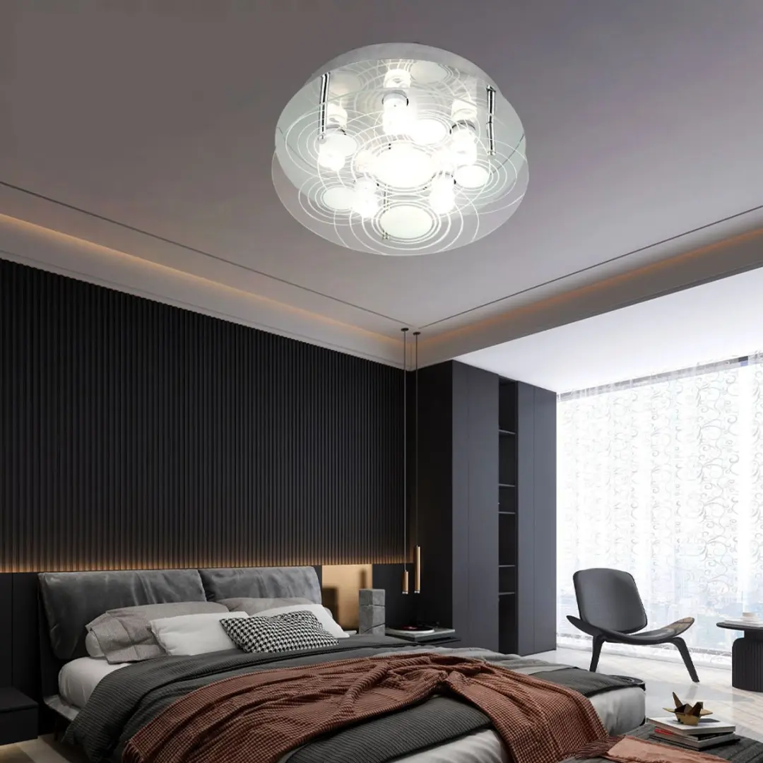 Globo Plafondlamp 6x GU10 - 33x12,5cm Zilver