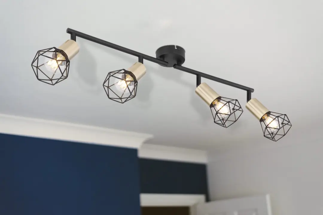 Globo Plafondlamp Modern Zwart - 4x E14 40W